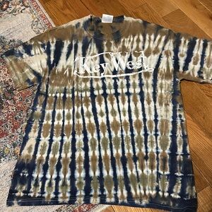 Green brown and blue Key West, Florida tie-dye T-shirt